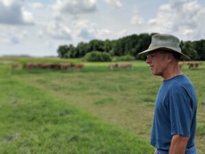 Bob Fry (St. Brigid's Farm) talks about their intensive grazing system. Photo: Nevin Dawson