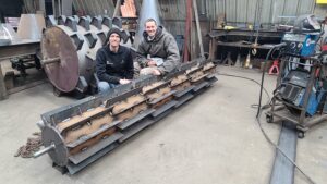 Completed crimper drum.