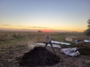 checking compost temperature