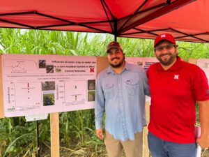 Student poster presentation at 2024 Crops and Water field day