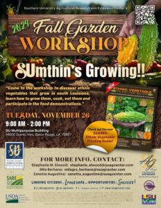 Fall 2024 Gardening Workshop - Flyer