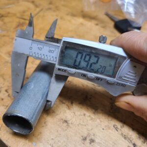 Photo showing actual diameter of 1" EMT Conduit