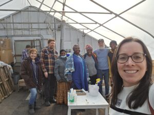 Group photo at city garden propagation greenhouse