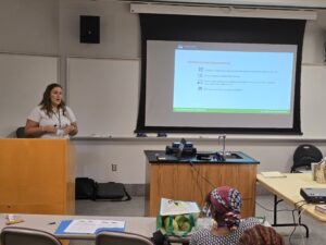 USDA expert presenting farm loan opportunities for veteran farmers.