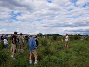 Wil Crombie shares his practices with attendants at Organic Compound farm visit