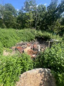 burn pit at Glynwood