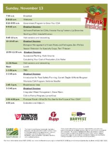 CSA Conference agenda page 2