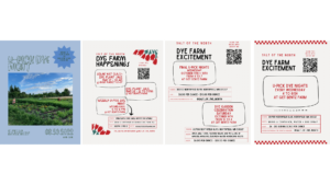 Flyers for field days and upick events at the farm