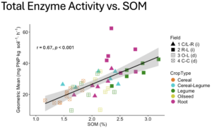 Figure 2: SOM vs enzyme activity