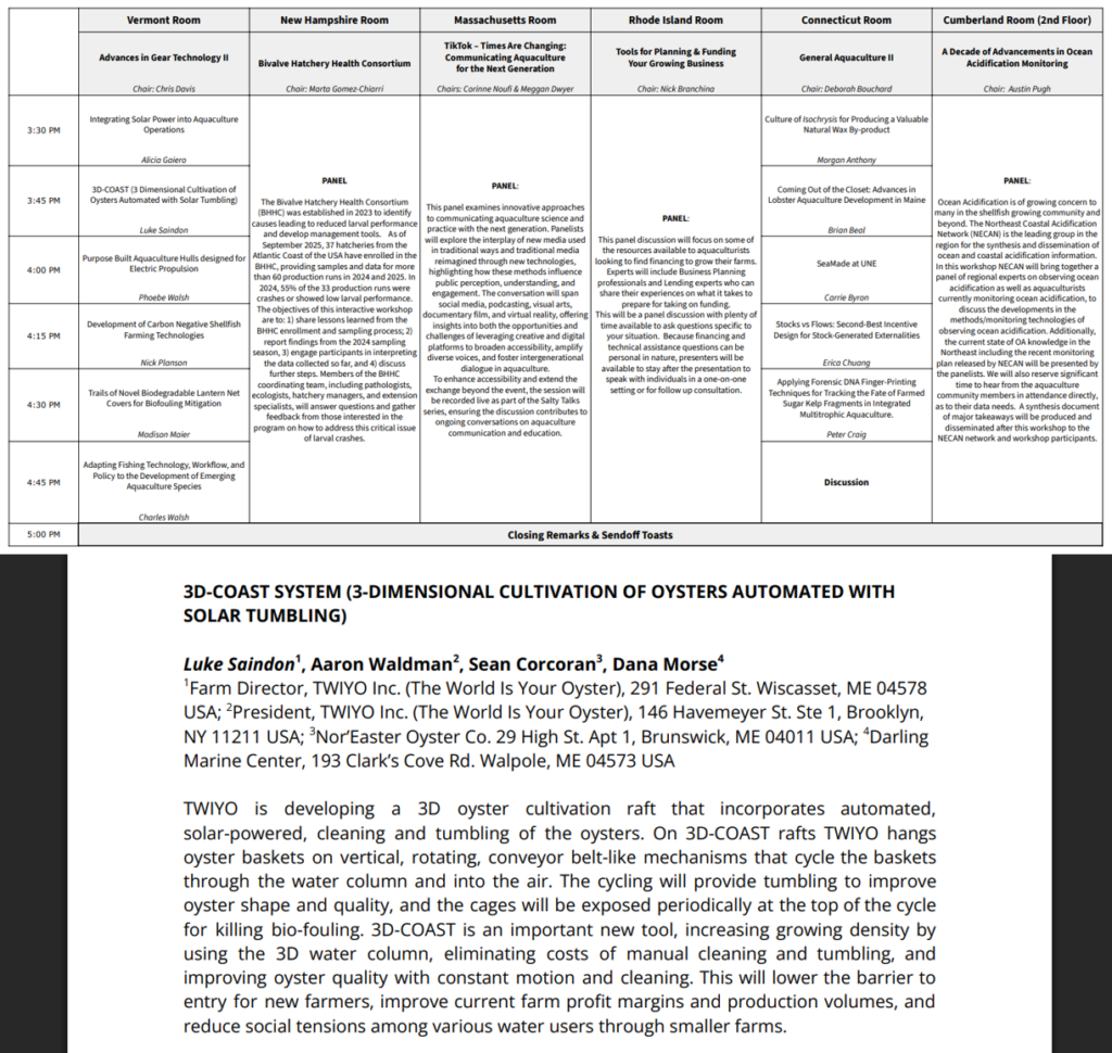 Figure 45: 3D-COAST 2026 NACE conference talk shown on the online schedule, and abstract.