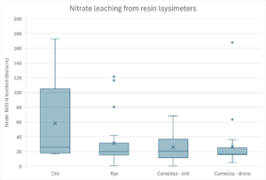 Nitrate leaching from resin lysimeters