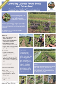 Poster for Controlling Colorado Potato Beetle with Guinea Fowl
