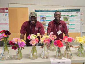 UMES PhD students recruiting farmers for the new SARE cut flower project.