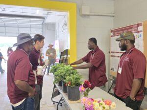 UMES PhD students recruiting farmers for the new SARE cut flower project.