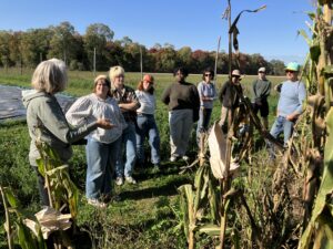 Denise Costich, former acquisitions director at CIMMYT, participated in seed workshop and corn trial education