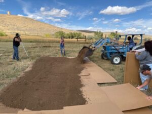Installing cardboard and compost at WRFSP