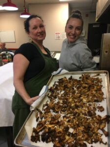 Roasting oyster mushrooms