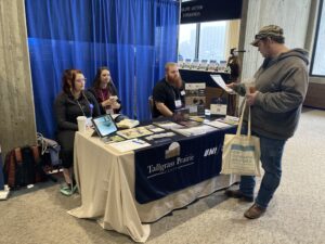 Tabling at 2023 Practical Farmers of Iowa Conference