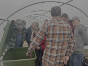 Picture from May 2024 on-Farm Workshop - Farmers Looking at Vermicompost CFT