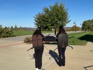 Dung beetle costumes designed by the undergraduate project assistant