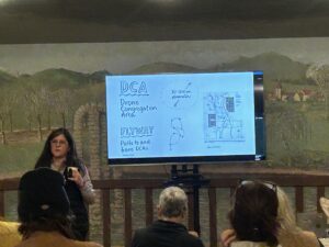 Julia Mahood of Map my DCA presenting to Santa Cruz, California area beekeepers