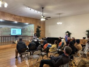 Despite the heavy rain, attendees were able to hear presentations from Julia Mahood, Emily Bondor, and Melanie Kirby- all ABBA members