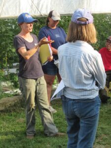 Becky Maden, crop fertility specialist and team member sharing her knowledge about crop fertility 