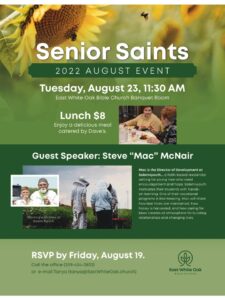 Senior Saints August 2022 Workshop