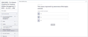 Online course survey