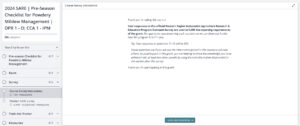 Online course survey instructions