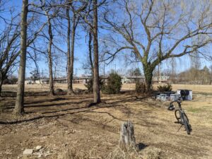Upcycling site cleared and leveled