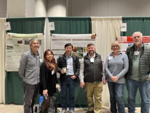 Figure. Ag professionals visiting our poster.