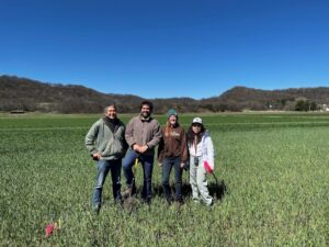 Fig. Temperature sensor installation at Farm B and C with the farmers.