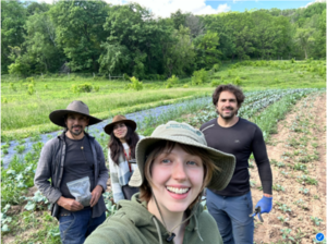 Fig. Teamwork collecting soil samples at Farm C.