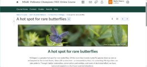 Pollinator Champions Butterfly module screenshot