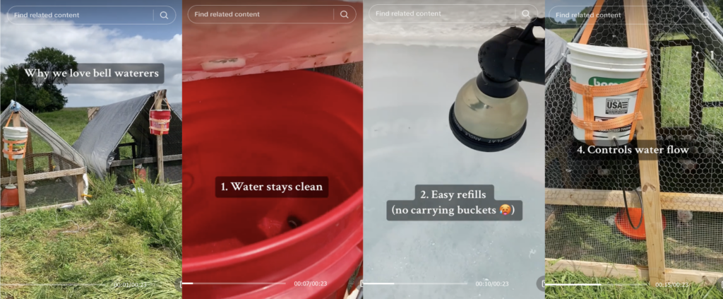 Showing the benefits of bell waterers