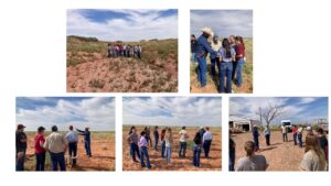 Students at a ranch field trip.