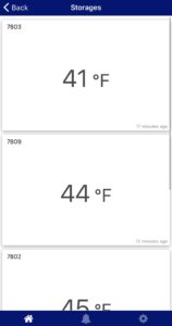Storage Temp Dashboard