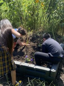 Students planting All Saints 2025