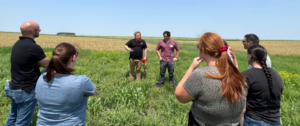 TPC staff speaking to FSA and NRCS staff at a prairie strips training.