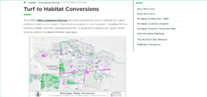 Screenshot of Turf to Habitat Conversion webpage. 