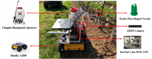 Unmanned Ground Vehicle-Based Chemical Blossom Thinning System