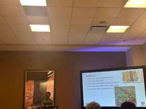 This is an image of me while giving an oral presentation at the ASHS 2025.