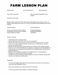 Lesson plan for introducing students with autism to the barnyard