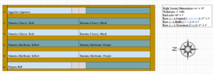 High Tunnel planting layout