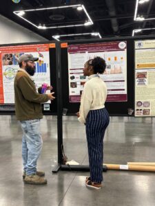 Student Heaven Strachan was presenting research at ESA