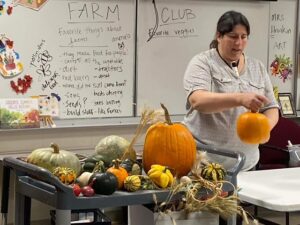 photos of Farm to School and Farm Club presentations
