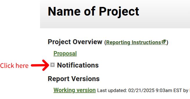 Red arrow points at link area to expand