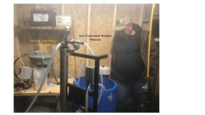 Inside Gary Mongold’s sugar shack showing Extreme Raw Power (ERP) centrifuge and Next Generation Reverse Osmosis