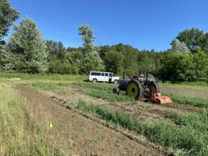 mowing cover crops